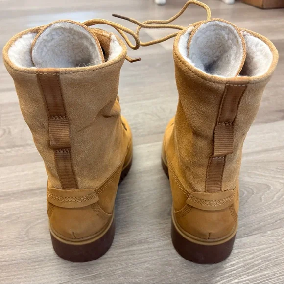 Timberland Women's Tan Shearling Winter Boots - Picture 4 of 5